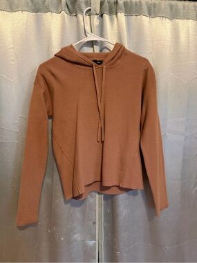 Banana Republic Rust Brown Hooded Knit Sweatshirt